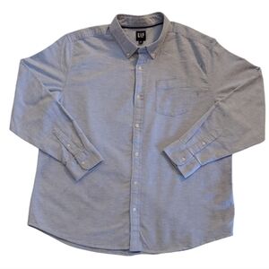 Gap XXL Soft Denim Button Down Shirt Long Sleeve 98% Cotton 2% Spandex